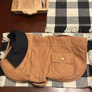 Carhartt Tan Dog Coat with Black Trim